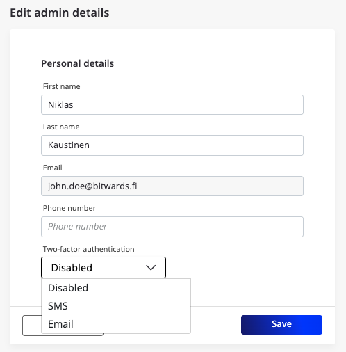 Manage Admins