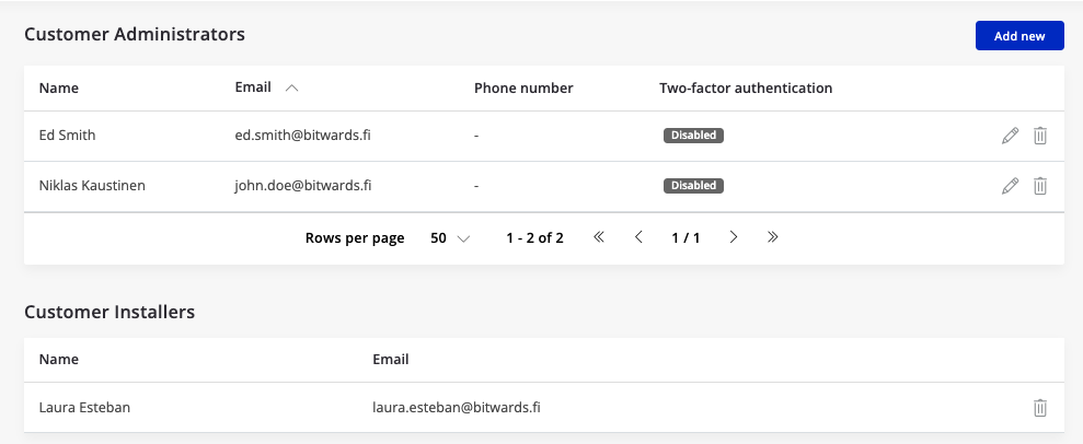 Manage Admins